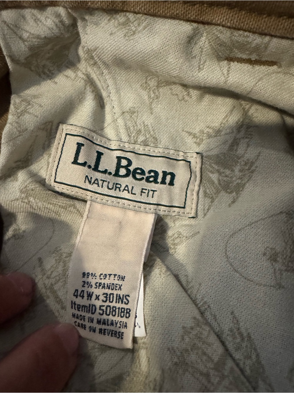 L.L. Bean Men's Chinos in Tan Brown - Picture 4 of 4